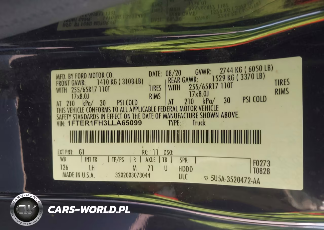 2020 Ford Ranger Xlt VIN:1FTER1FH3LLA65099 - 9