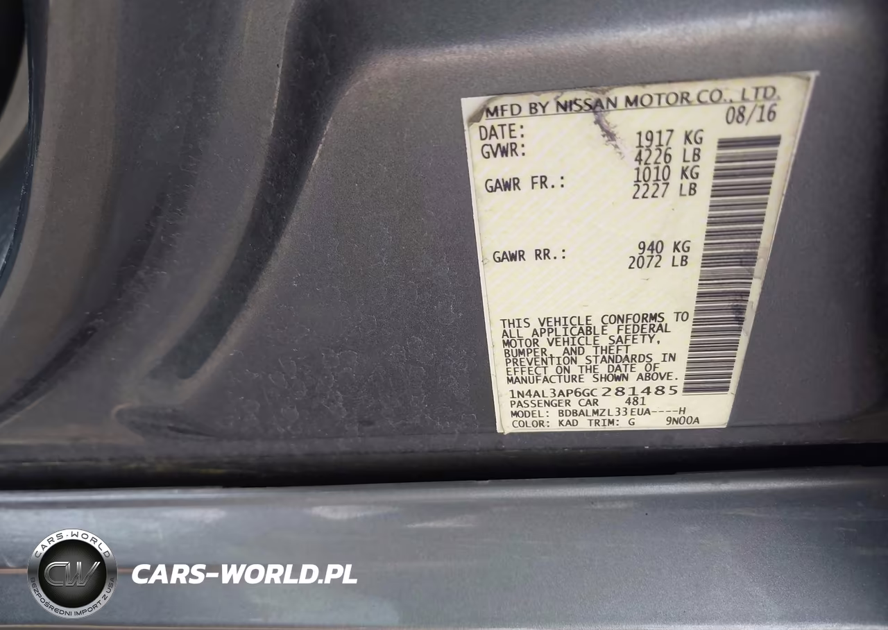 2016 Nissan Altima 2.5 Sv VIN:1N4AL3AP6GC281485 - 9