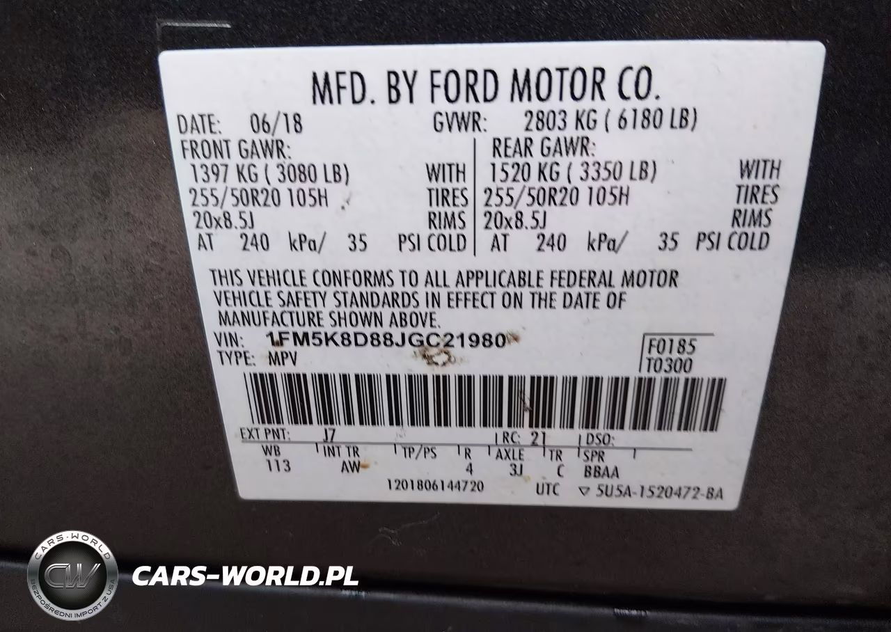 2018 Ford Explorer Xlt VIN:1FM5K8D88JGC21980 - 9