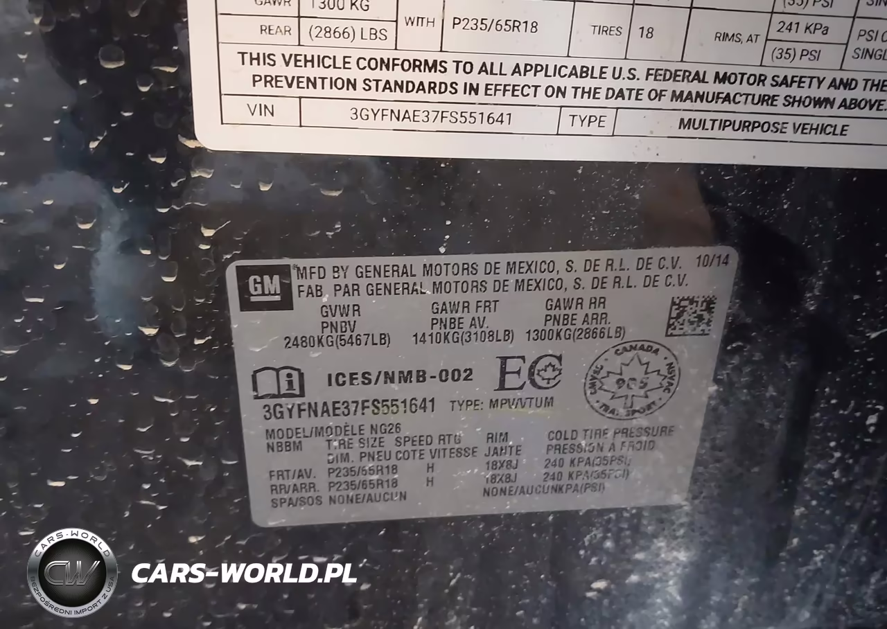 2015 Cadillac Srx Standard VIN:3GYFNAE37FS551641 - 9