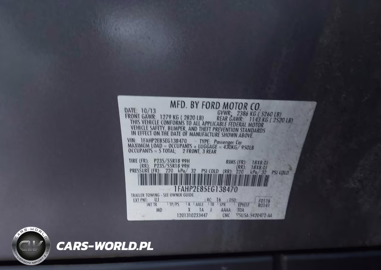 2014 Ford Taurus Sel VIN:1FAHP2E85EG138470 - 9