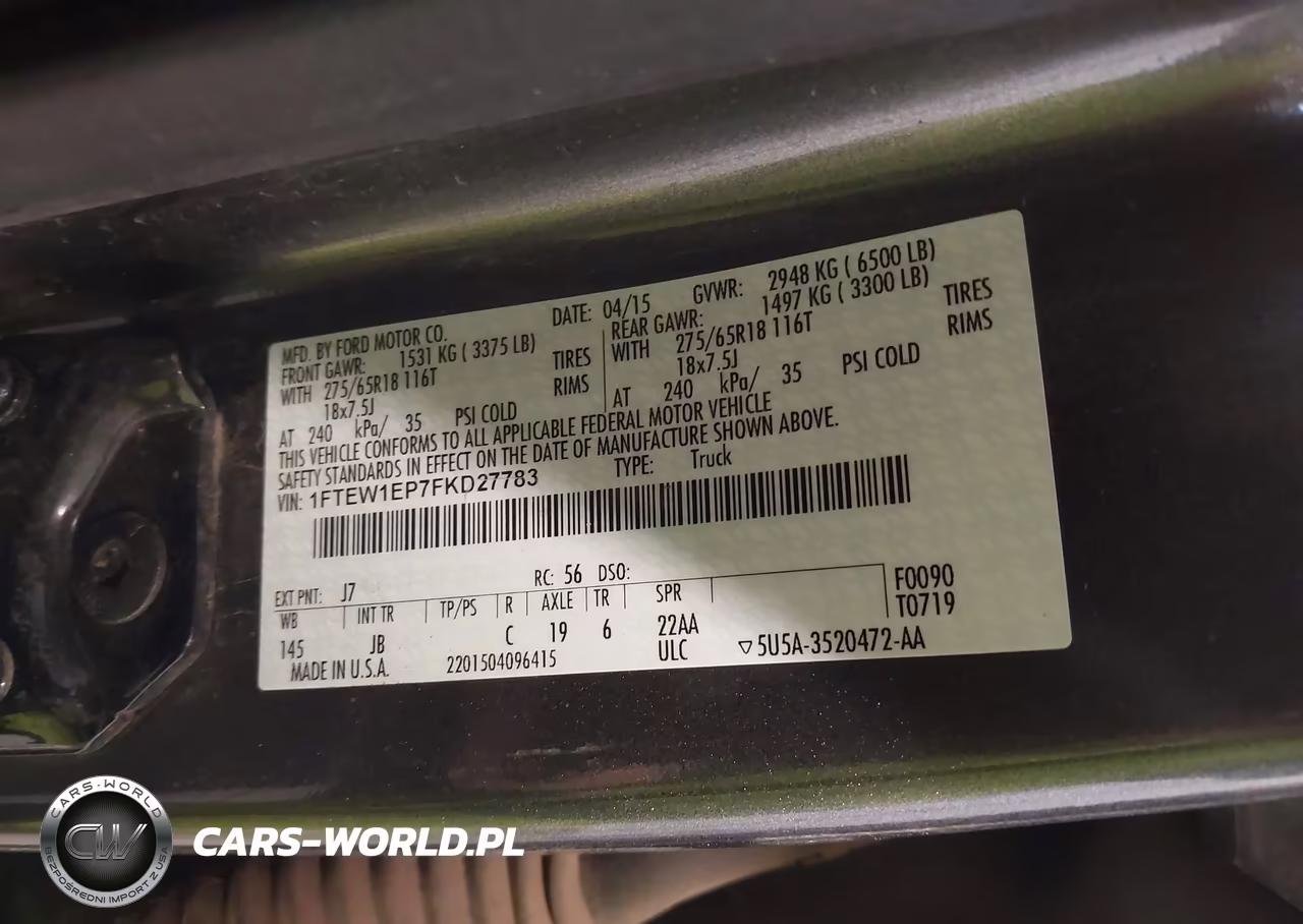 2015 Ford F-150 Xlt VIN:1FTEW1EP7FKD27783 - 9