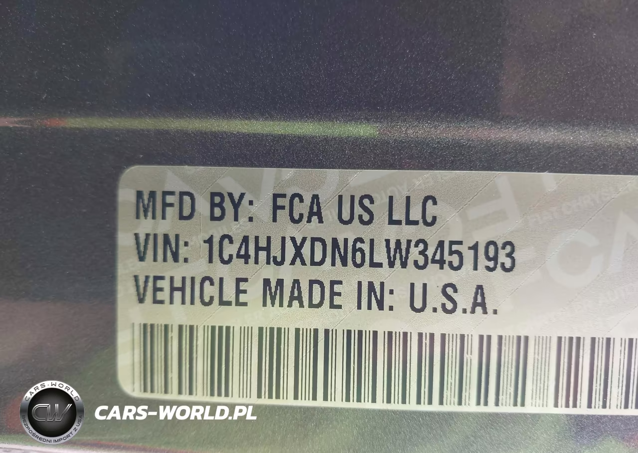 2020 Jeep Wrangler Unlimited Sport S 4X4 VIN:1C4HJXDN6LW345193 - 9