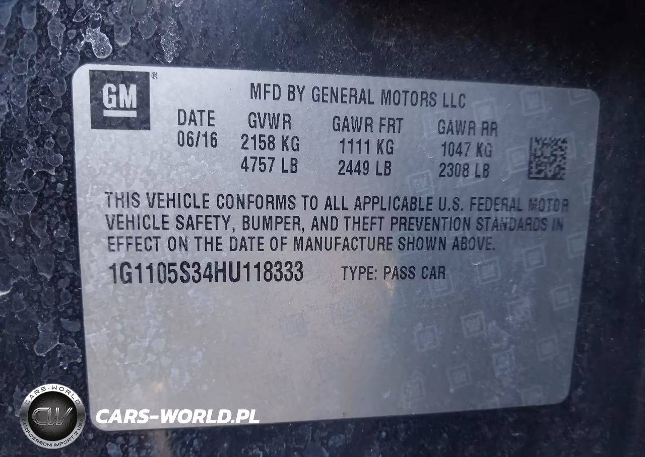 2017 Chevrolet Impala Lt VIN:1G1105S34HU118333 - 9