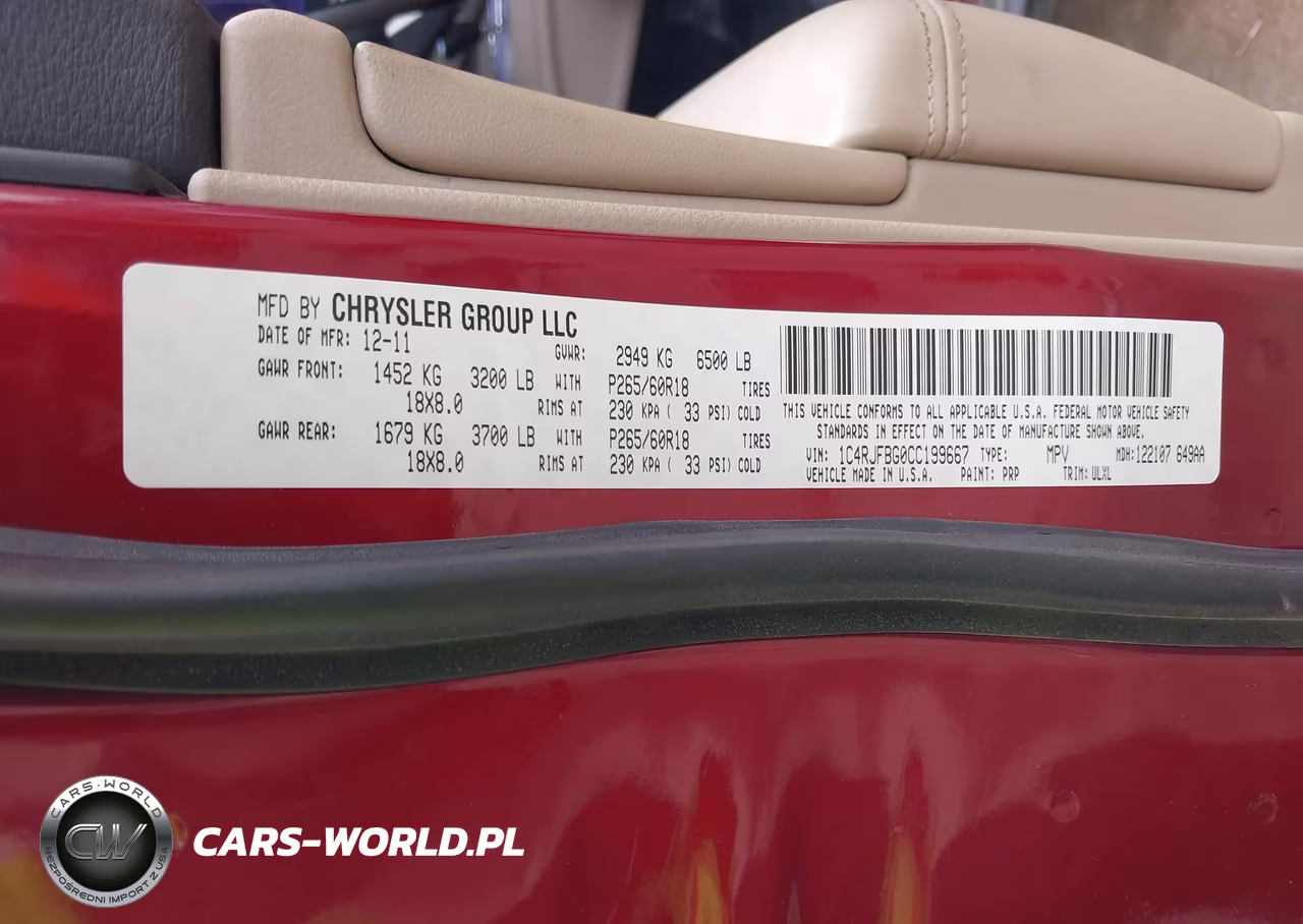 2012 Jeep Grand Cherokee Limited VIN:1C4RJFBG0CC199667 - 9