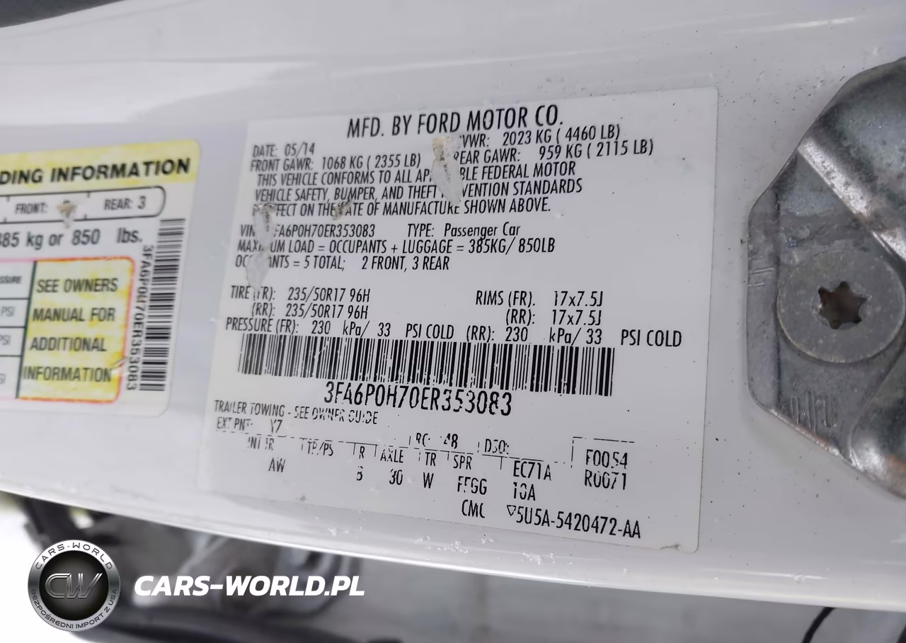 2014 Ford Fusion Se VIN:3FA6P0H70ER353083 - 9