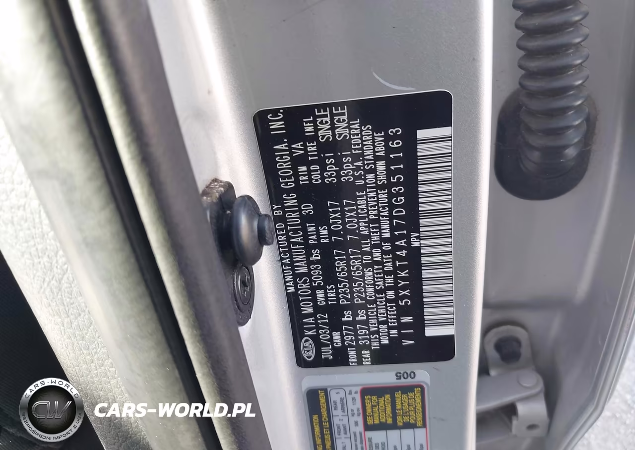 2013 Kia Sorento Lx VIN:5XYKT4A17DG351163 - 9