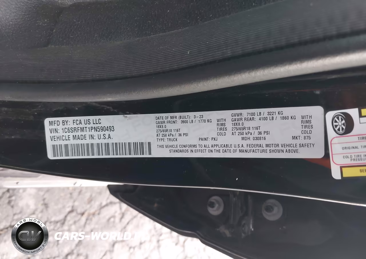 2023 Ram 1500 Big Horn 4X4 6'4 Box VIN:1C6SRFMT1PN590493 - 9