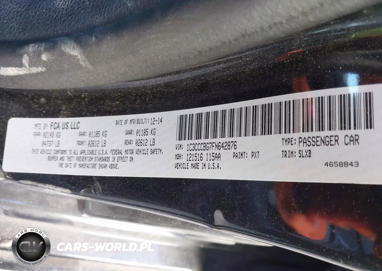 2015 Chrysler 200 S VIN:1C3CCCBG7FN642876 - 9