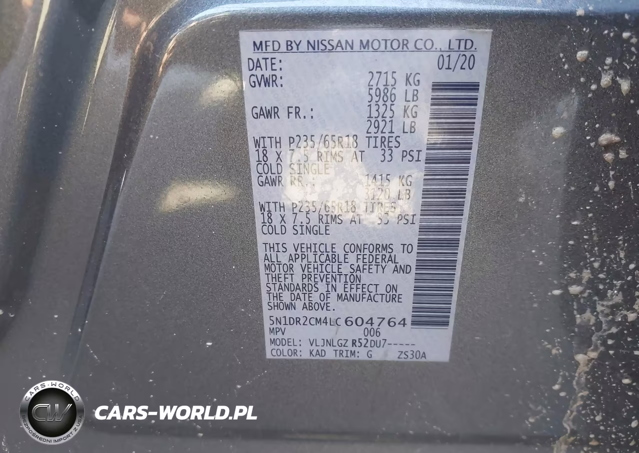 2020 Nissan Pathfinder Sl 4Wd VIN:5N1DR2CM4LC604764 - 9