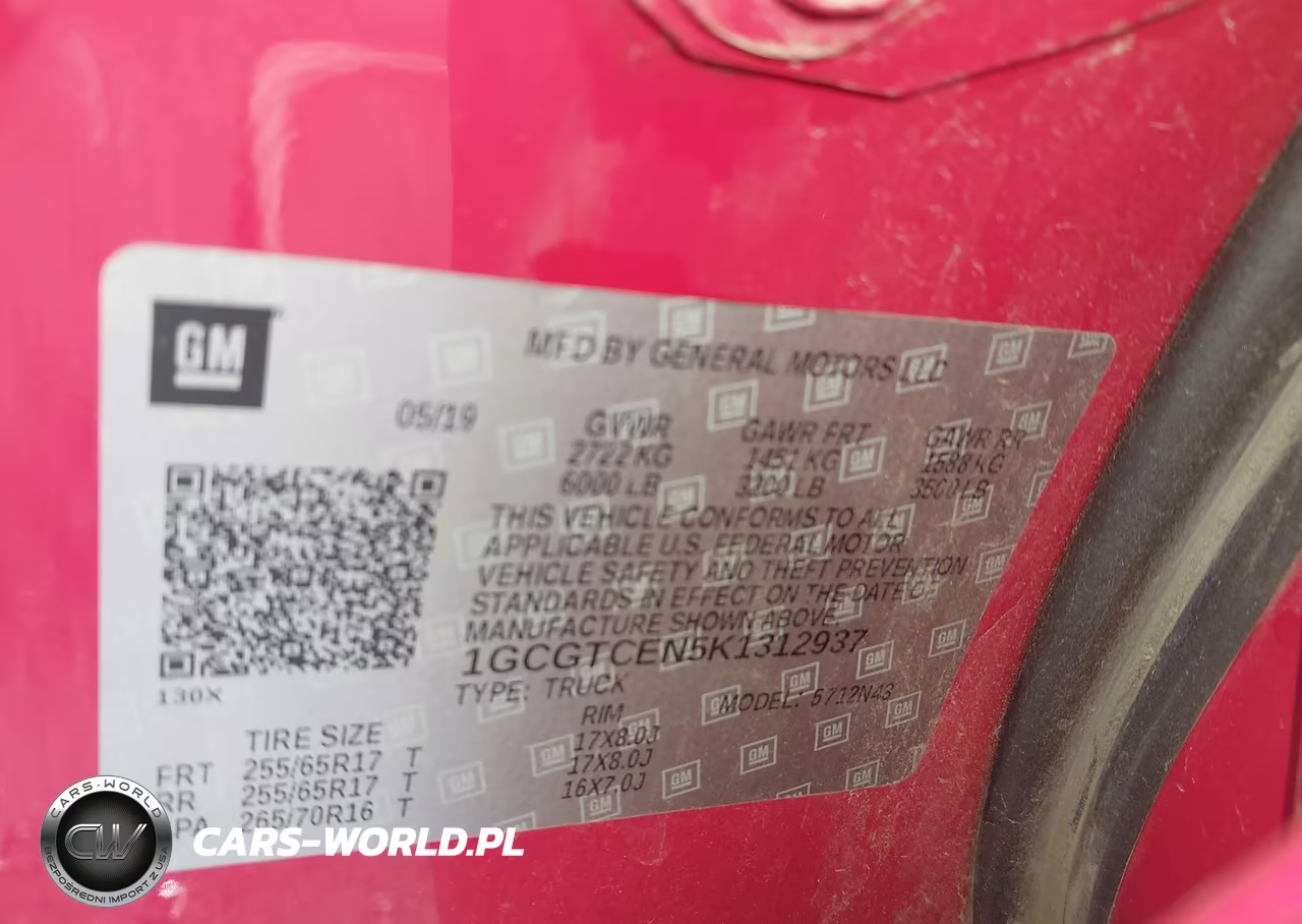 2019 Chevrolet Colorado Lt VIN:1GCGTCEN5K1312937 - 9