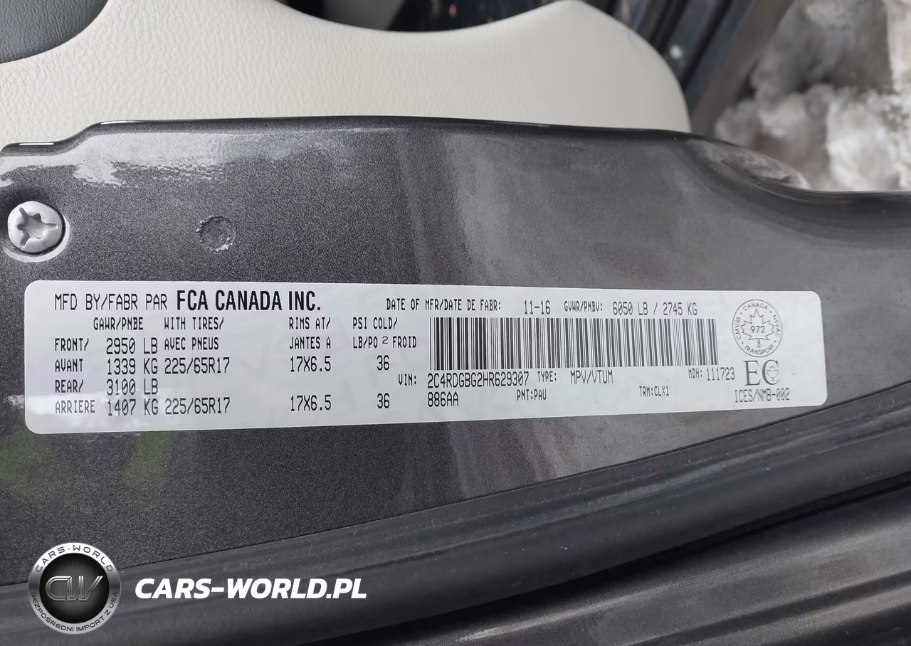2017 Dodge Grand Caravan Cvp-Sxt VIN:2C4RDGBG2HR629307 - 9