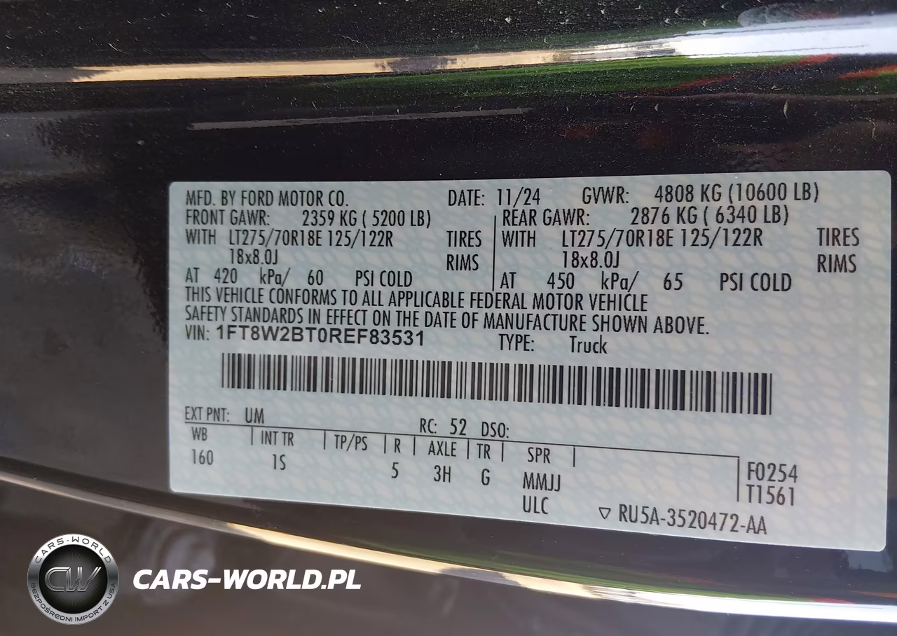 2024 Ford F-250 Xl VIN:1FT8W2BT0REF83531 - 8