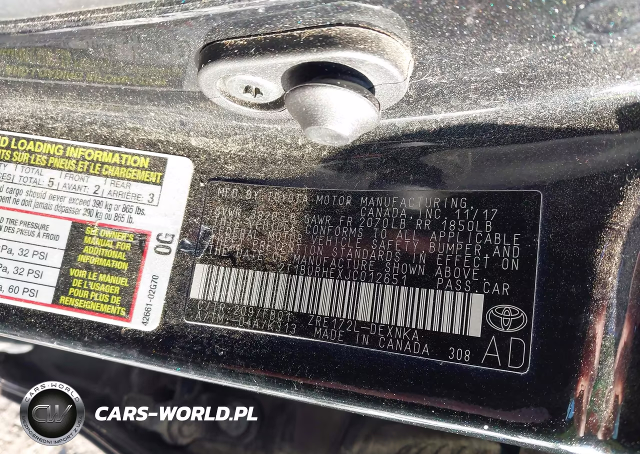 2018 Toyota Corolla Le VIN:2T1BURHEXJC012651 - 9