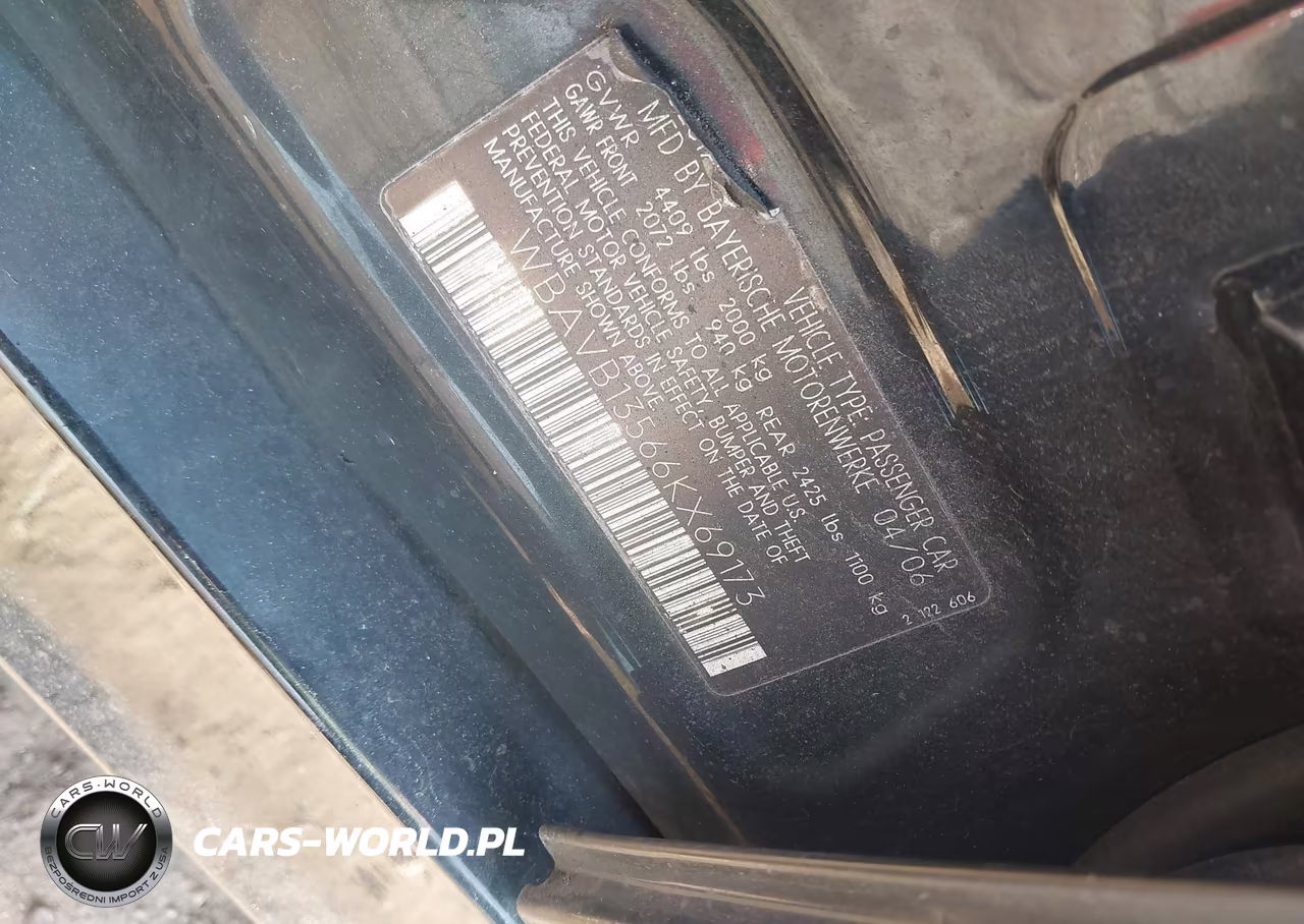 2006 BMW 325I VIN:WBAVB13566KX69173 - 9