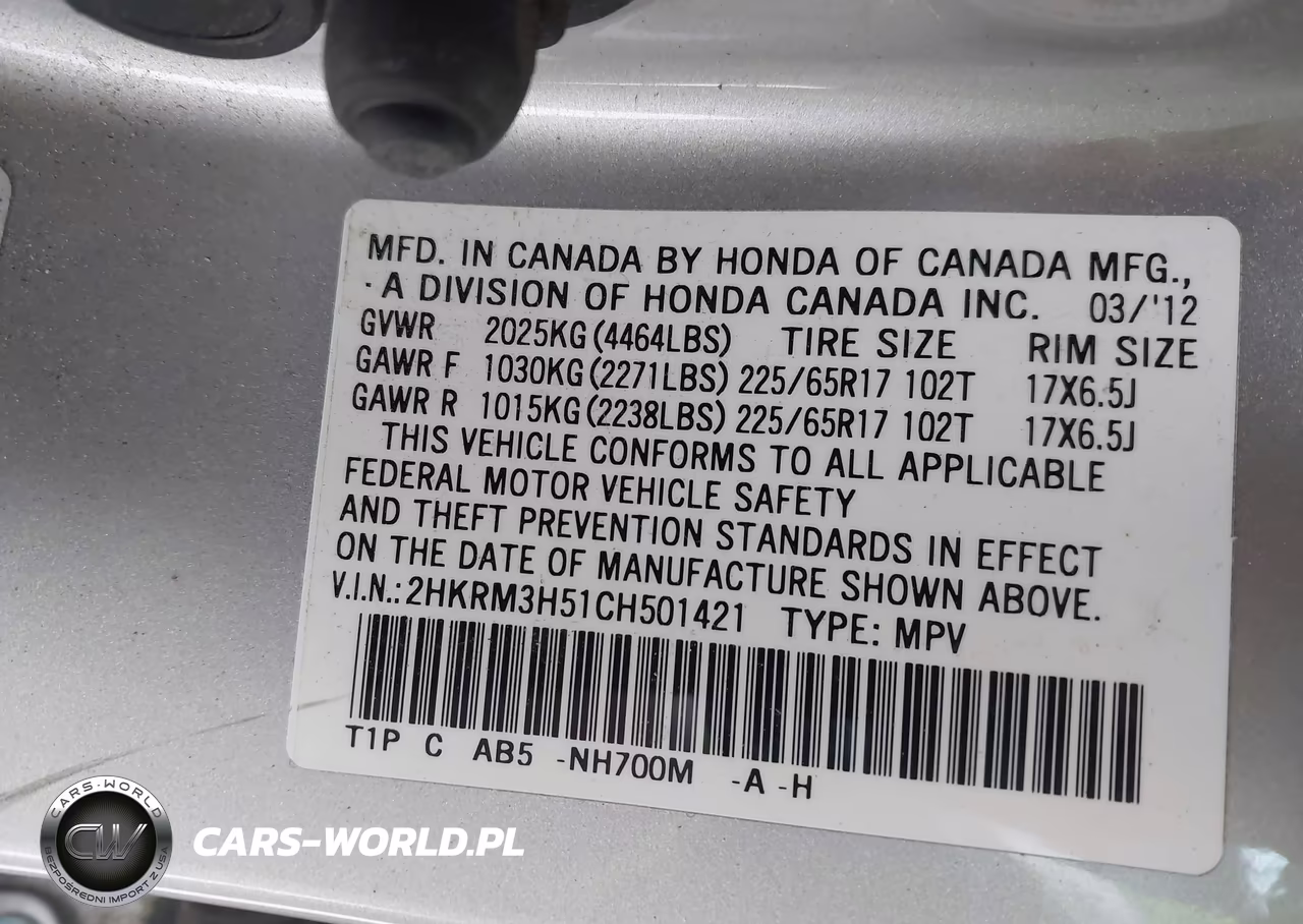 2012 Honda Cr-V Ex VIN:2HKRM3H51CH501421 - 9