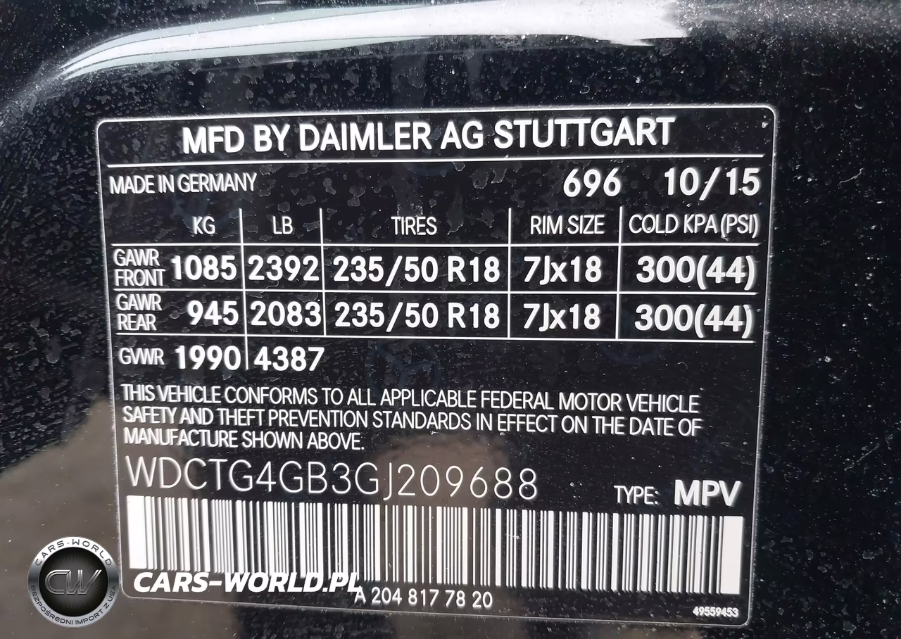 2016 Mercedes-Benz Gla 250 4Matic VIN:WDCTG4GB3GJ209688 - 9