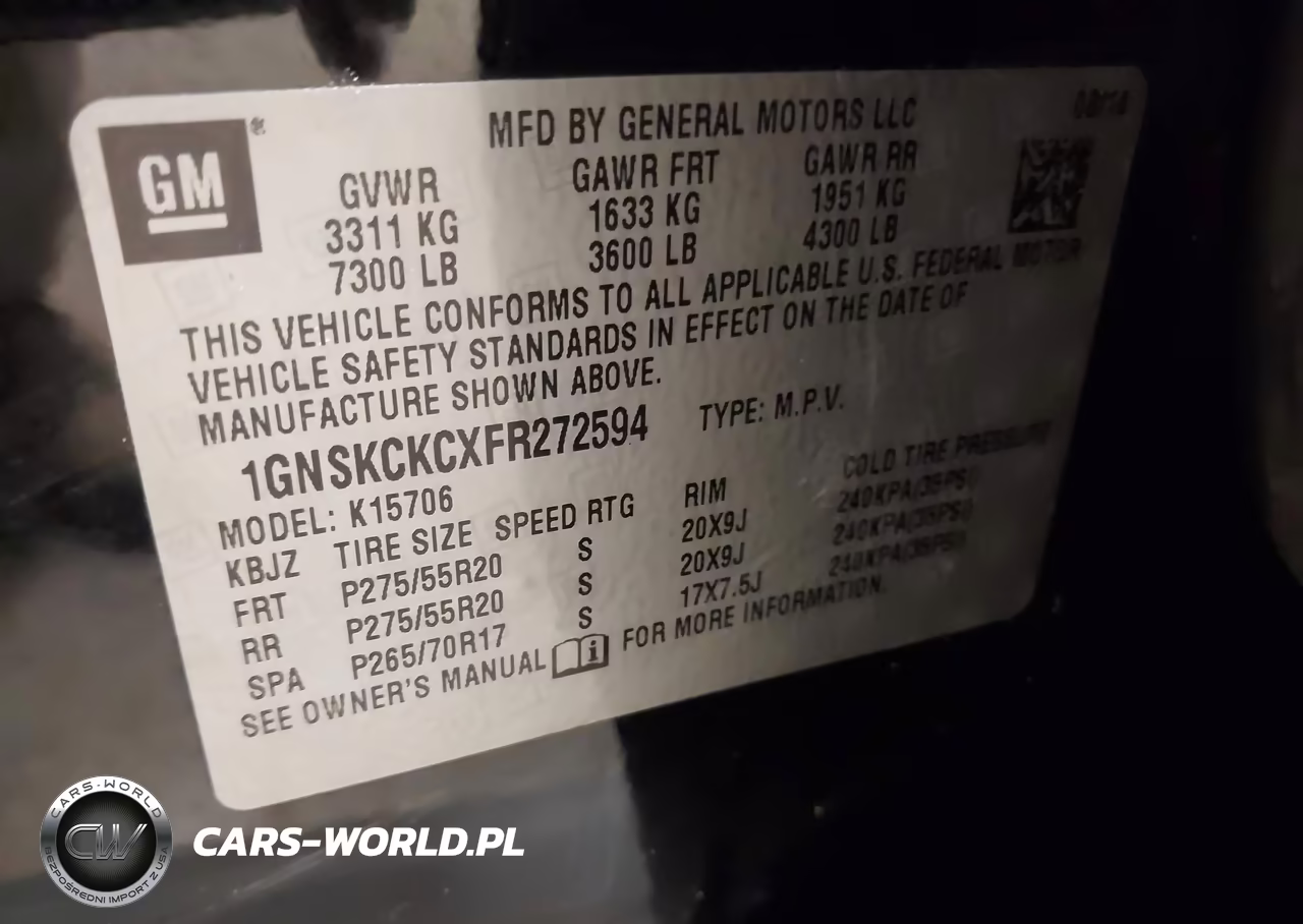2015 Chevrolet Tahoe Ltz VIN:1GNSKCKCXFR272594 - 9