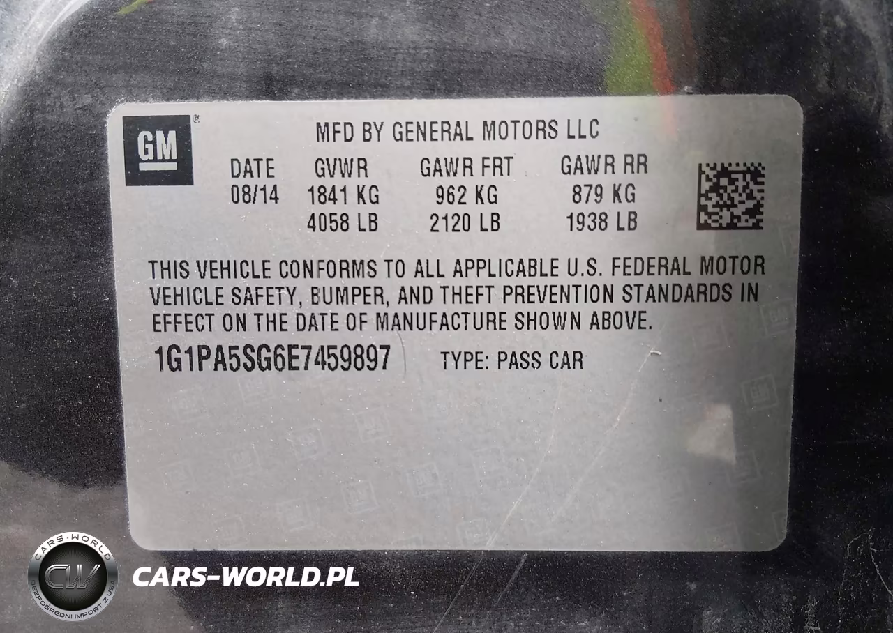 2014 Chevrolet Cruze Ls Auto VIN:1G1PA5SG6E7459897 - 9