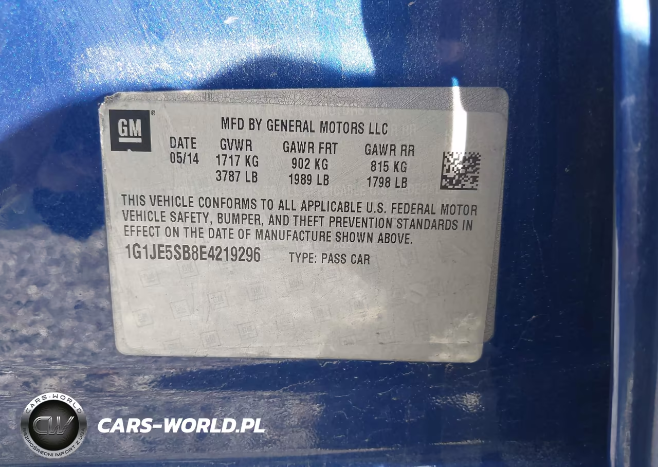 2014 Chevrolet Sonic Ltz Auto VIN:1G1JE5SB8E4219296 - 9