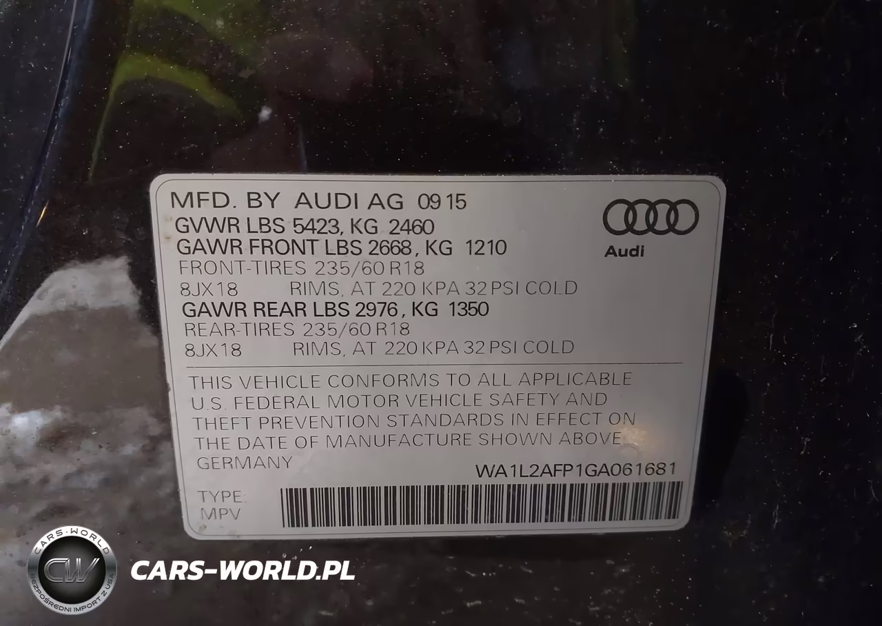 2016 Audi Q5 2.0T Premium VIN:WA1L2AFP1GA061681 - 9