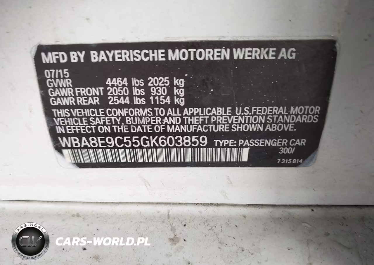 2016 BMW 328I VIN:WBA8E9C55GK603859 - 9