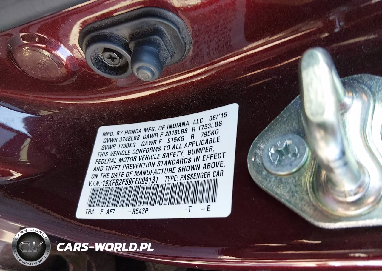 2015 Honda Civic Lx VIN:19XFB2F59FE099131 - 9