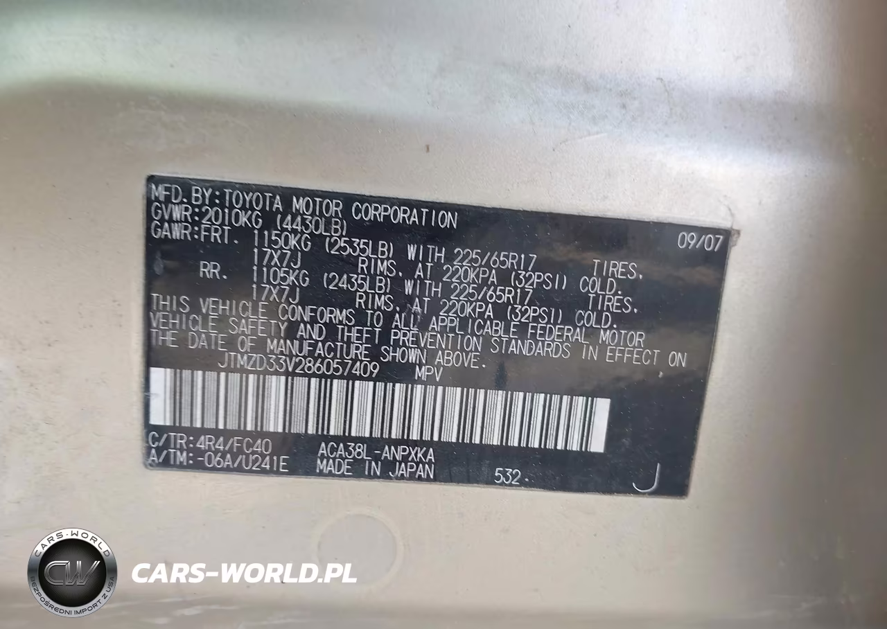 2008 Toyota Rav4 VIN:JTMZD33V286057409 - 9