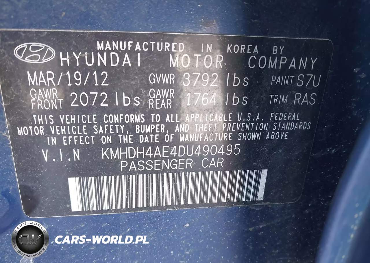 2013 Hyundai Elantra Gls-Limited VIN:KMHDH4AE4DU490495 - 9
