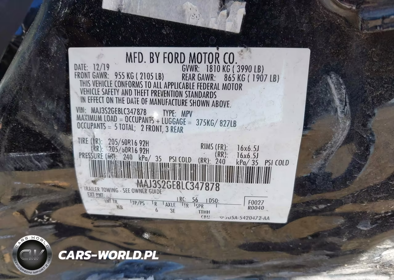 2020 Ford Ecosport Se VIN:MAJ3S2GE8LC347878 - 9