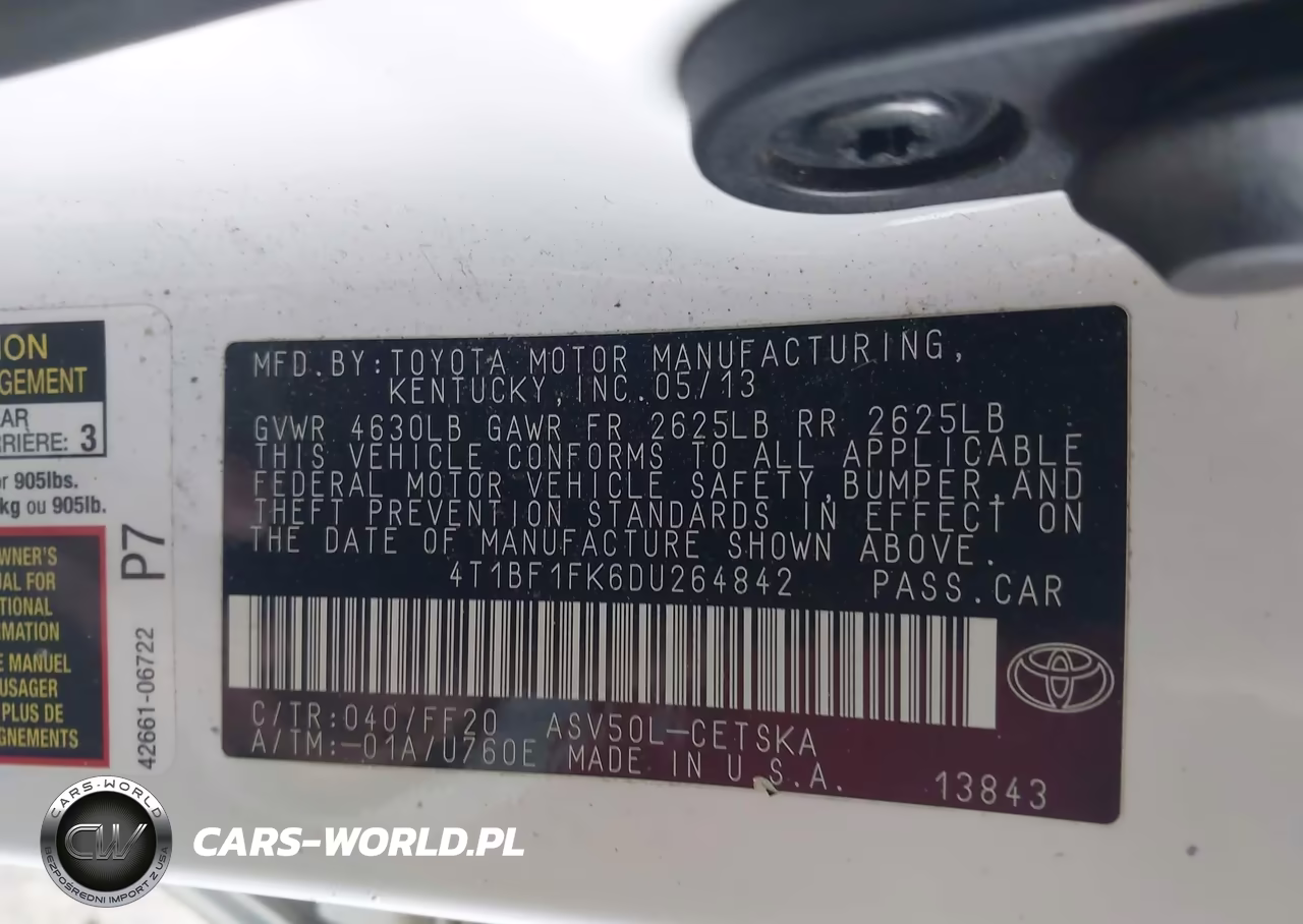2013 Toyota Camry Se VIN:4T1BF1FK6DU264842 - 9