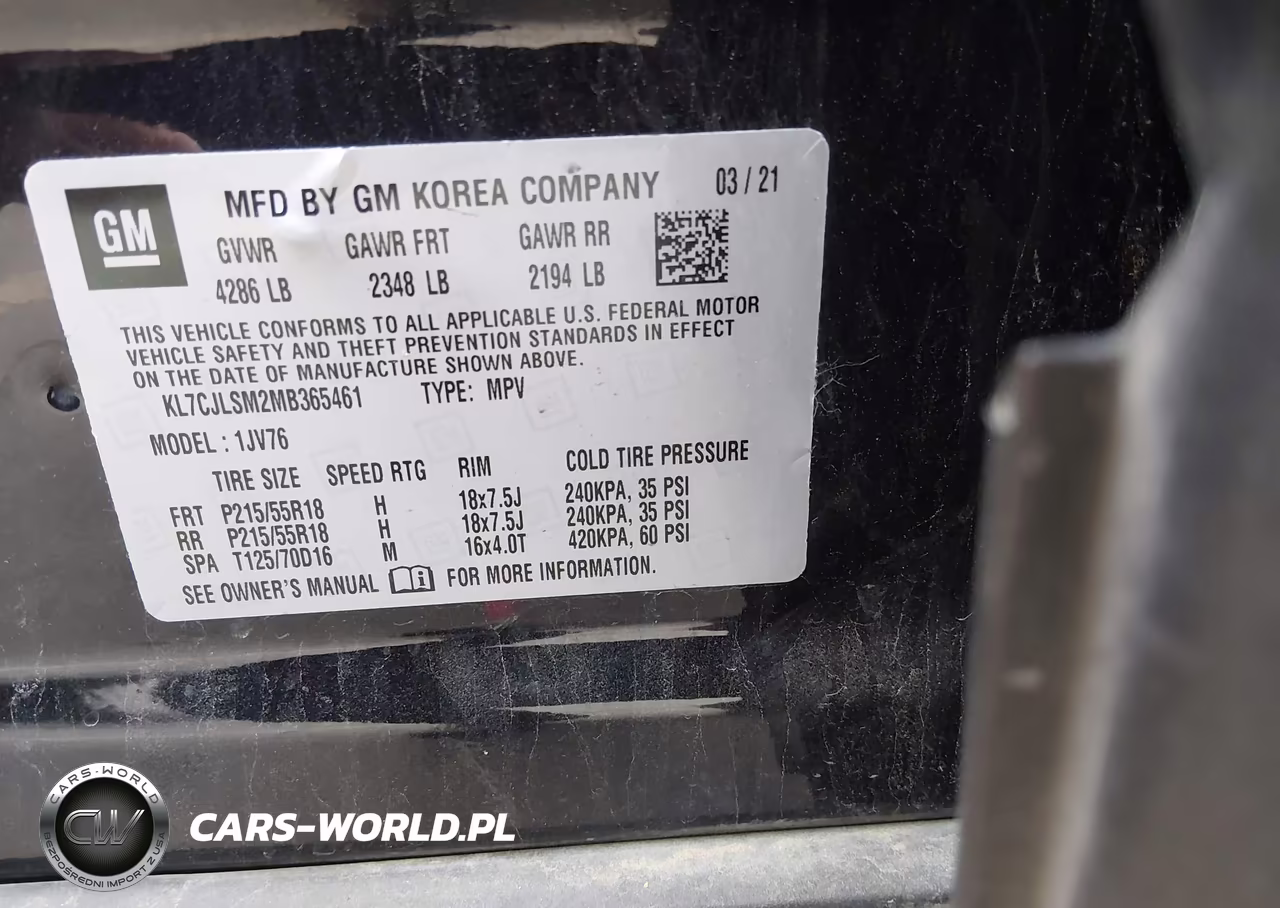 2021 Chevrolet Trax Fwd Lt VIN:KL7CJLSM2MB365461 - 9