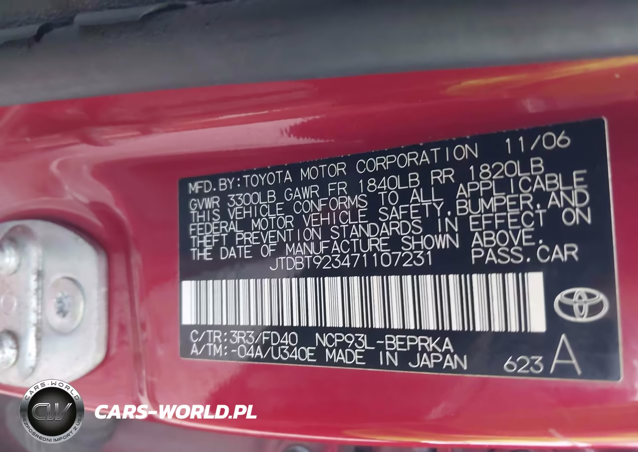 2007 Toyota Yaris S VIN:JTDBT923471107231 - 9