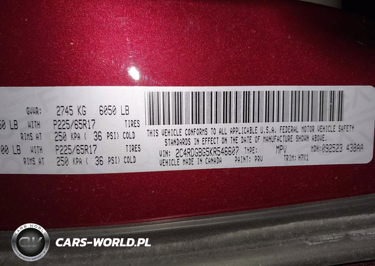 2019 Dodge Grand Caravan Se VIN:2C4RDGBG5KR546607 - 9
