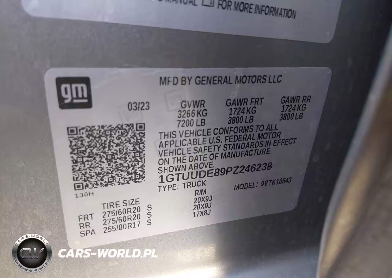 2023 GMC Sierra 1500 4Wd Short Box Slt VIN:1GTUUDE89PZ246238 - 9
