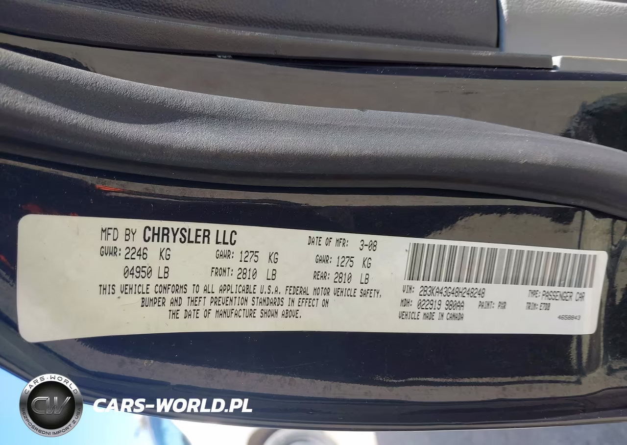 2008 Dodge Charger VIN:2B3KA43G48H248248 - 9