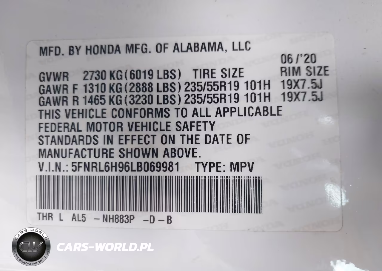 2020 Honda Odyssey Elite VIN:5FNRL6H96LB069981 - 9