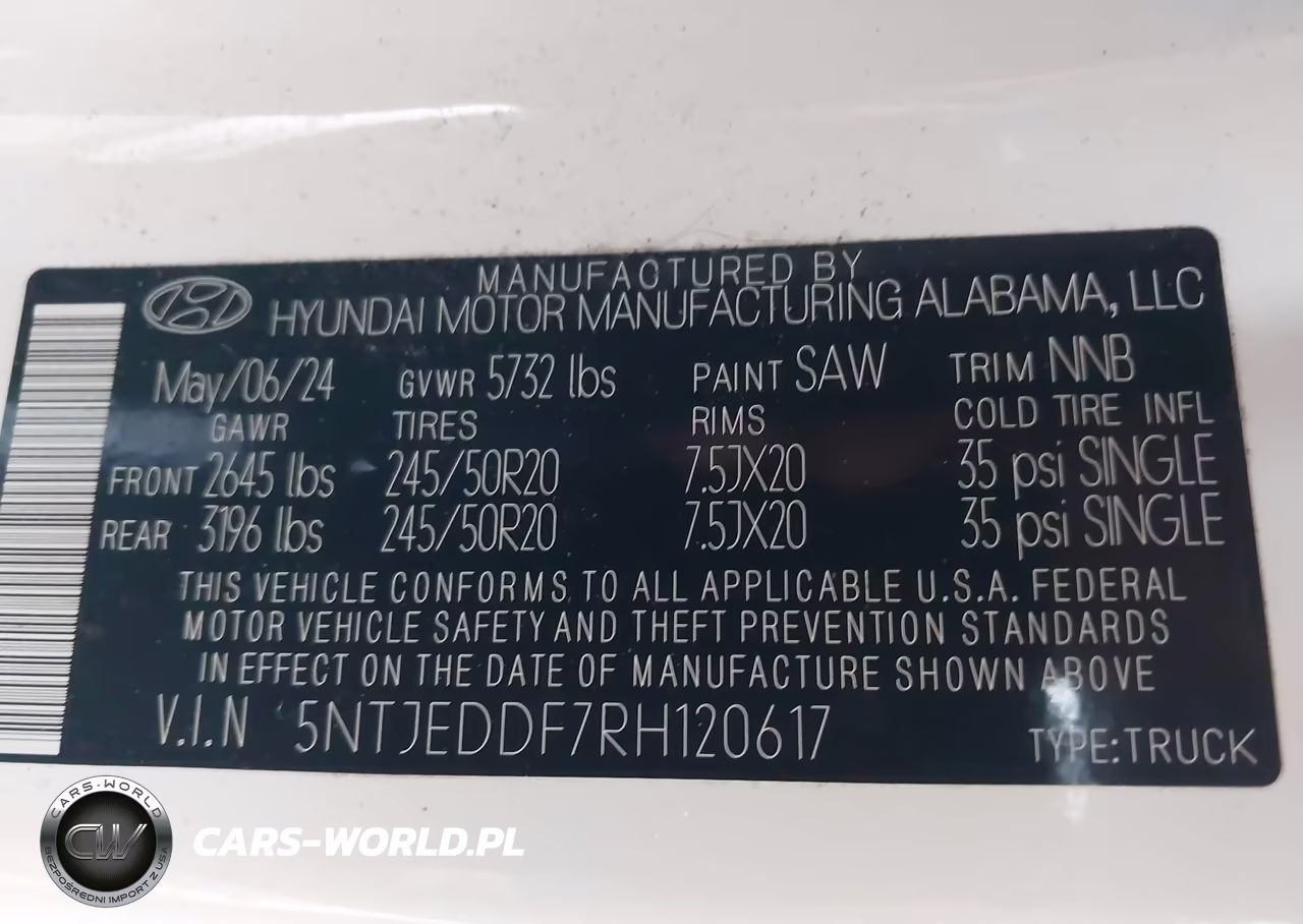 2024 Hyundai Santa Cruz Limited VIN:5NTJEDDF7RH120617 - 9