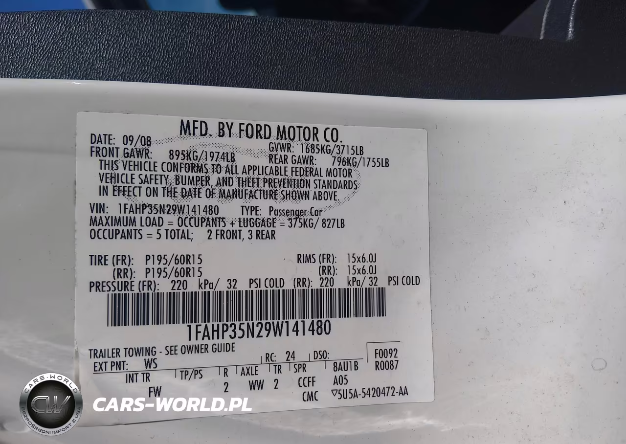 2009 Ford Focus Se VIN:1FAHP35N29W141480 - 9