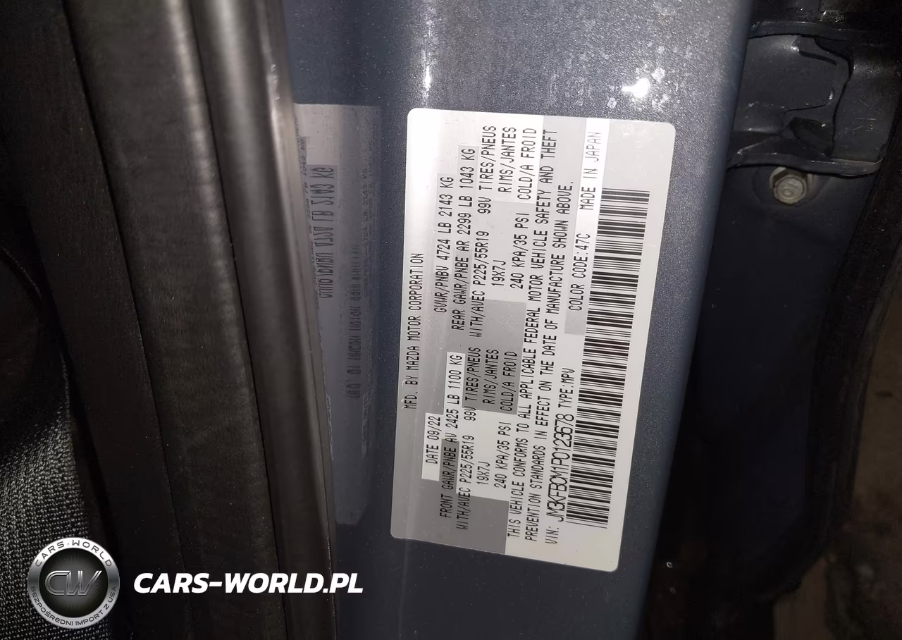 2023 Mazda Cx-5 2.5 S Carbon Edition VIN:JM3KFBCM1P0123678 - 9