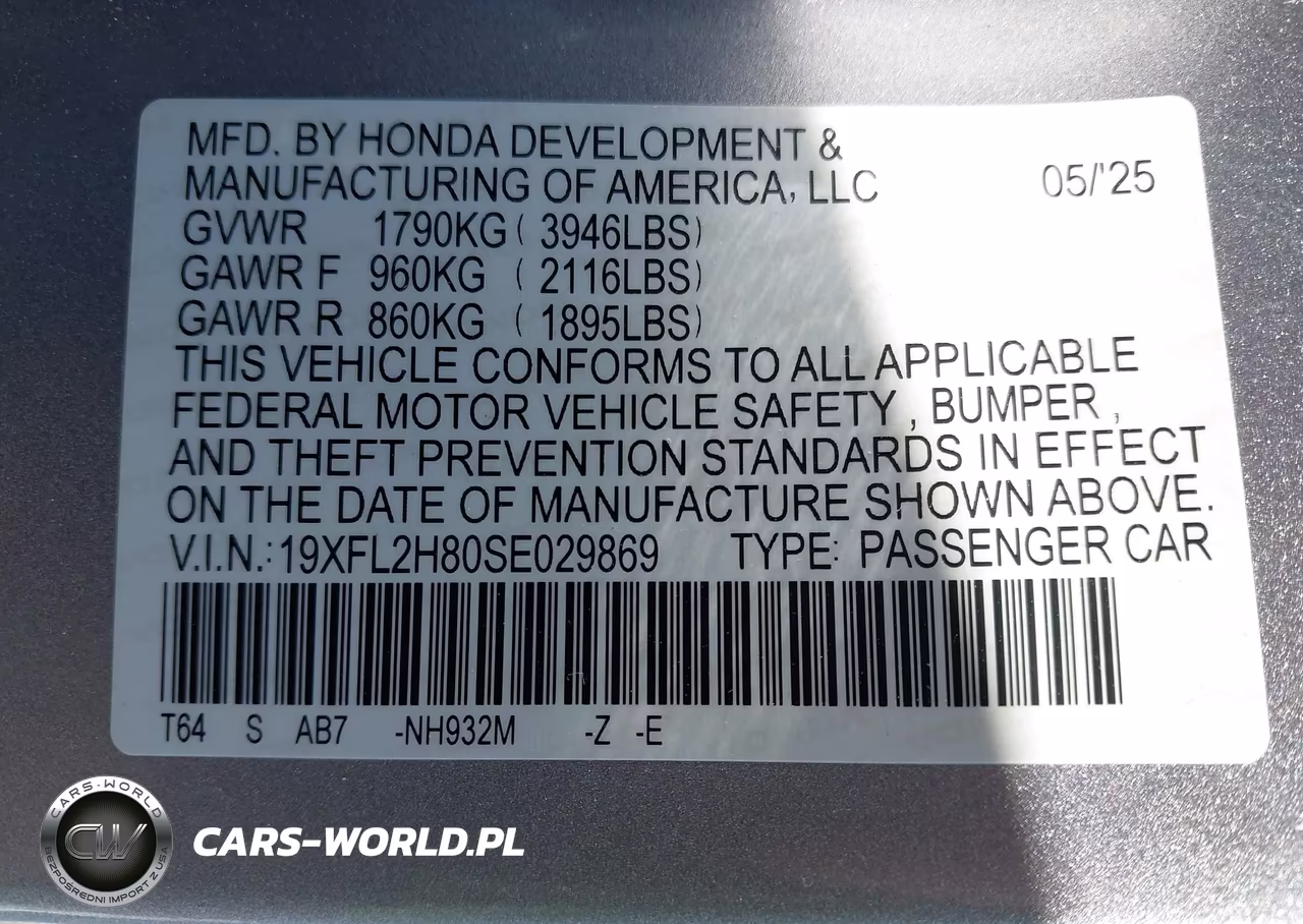 2025 Honda Civic Sedan Sport VIN:19XFL2H80SE029869 - 9