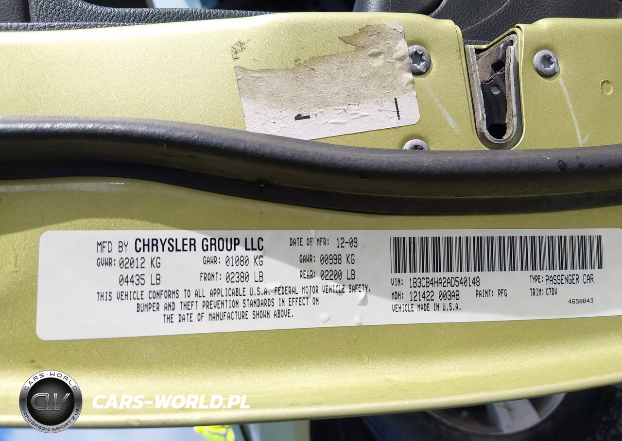 2010 Dodge Caliber Sxt VIN:1B3CB4HA2AD540148 - 9