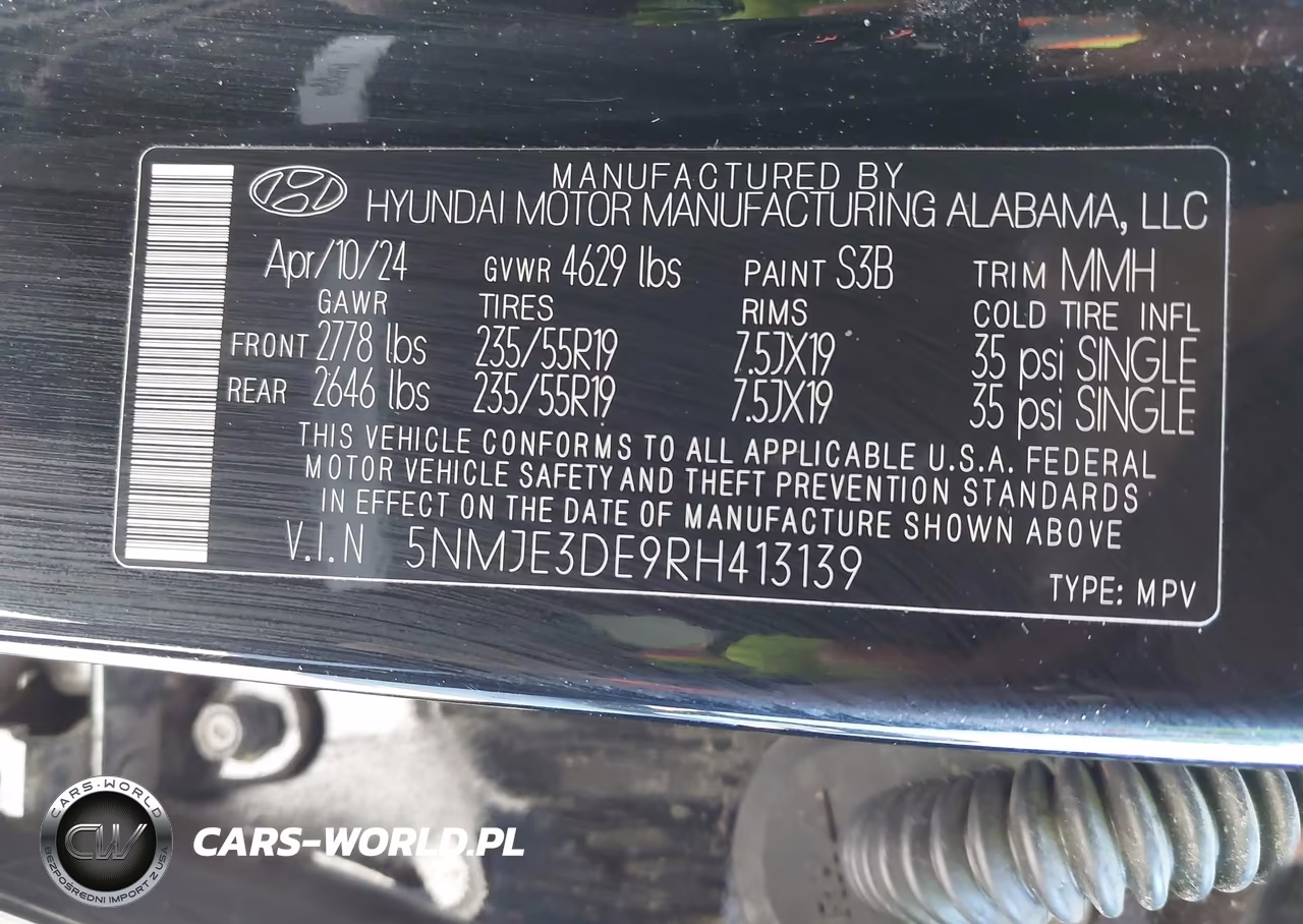 2024 Hyundai Tucson Limited VIN:5NMJE3DE9RH413139 - 9