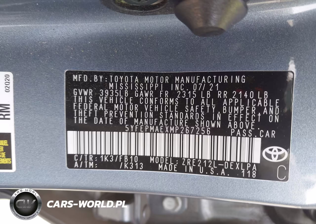 2021 Toyota Corolla Le VIN:5YFEPMAEXMP267256 - 9