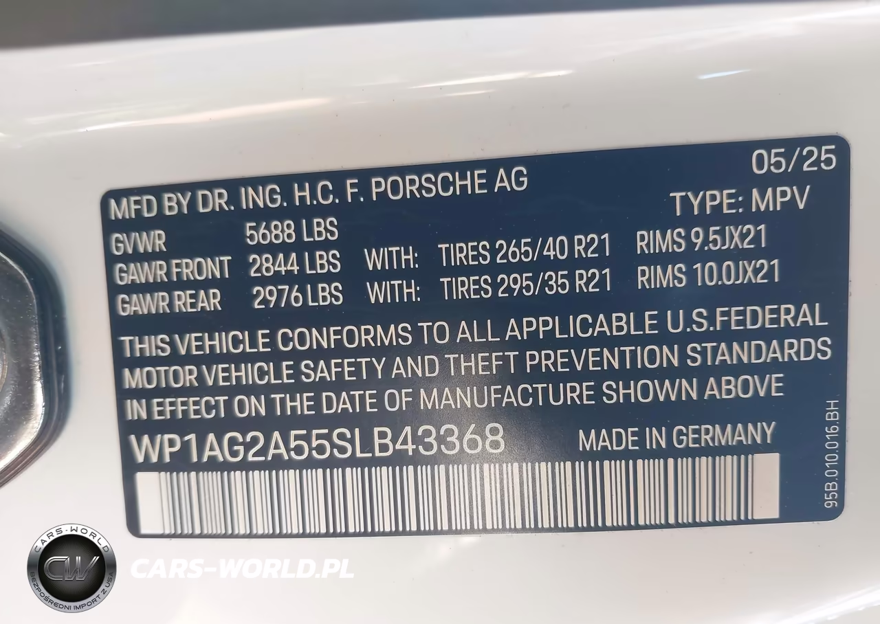 2025 Porsche Macan S VIN:WP1AG2A55SLB43368 - 9