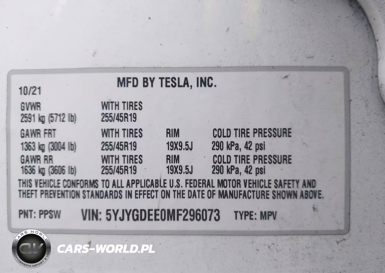 2021 Tesla Model Y Long Range Dual Motor All-Wheel Drive VIN:5YJYGDEE0MF296073 - 9