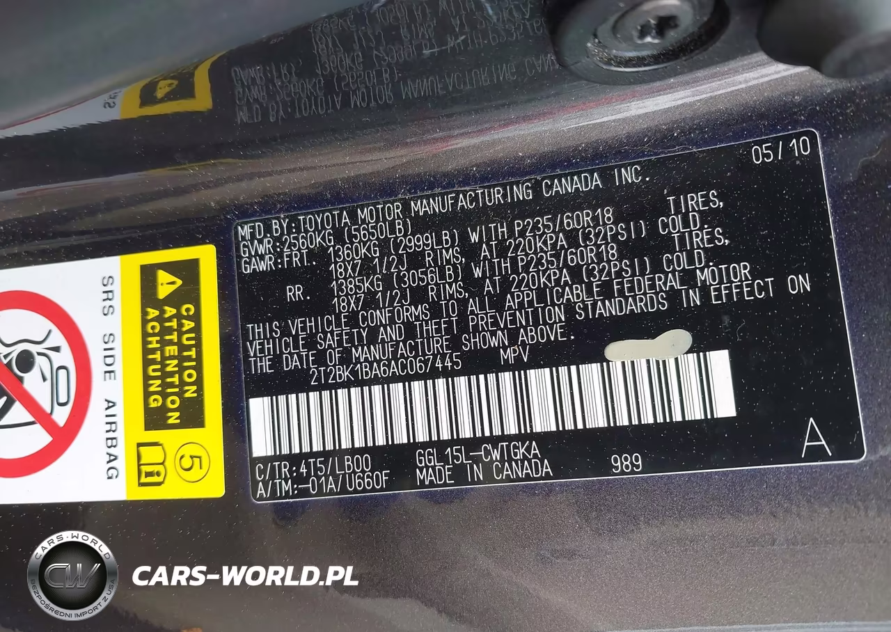 2010 Lexus Rx 350 VIN:2T2BK1BA6AC067445 - 9