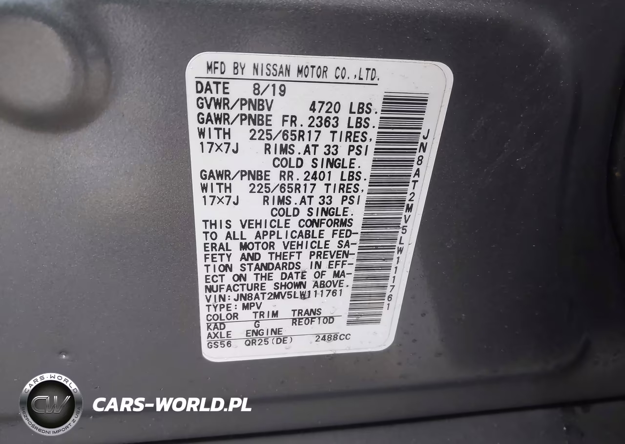 2020 Nissan Rogue Sv Intelligent Awd VIN:JN8AT2MV5LW111761 - 9