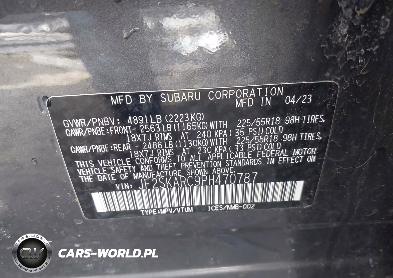 2023 Subaru Forester Touring VIN:JF2SKARC9PH470787 - 9