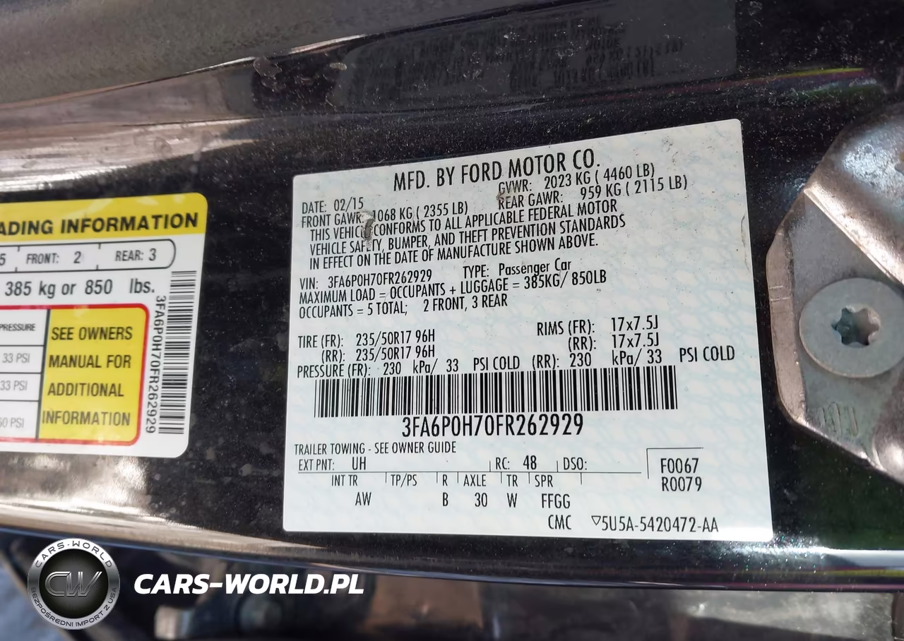 2015 Ford Fusion Se VIN:3FA6P0H70FR262929 - 9